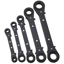 Ironton Ratcheting Box-End Wrench Set, 5-Pc., Metric