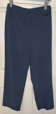 Chicos Zenergy Sz 1 8  30x30 Blue Stretch Flat Front Casual Pants EUC