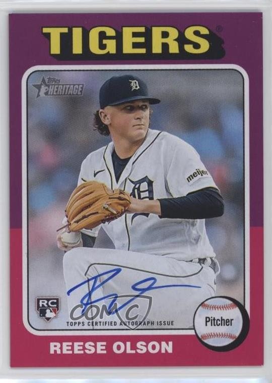 2024 Topps Heritage Real One Auto Reese Olson #ROA-RO Rookie Auto RC 0z10