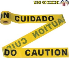 Caution Barricade Tape High Visibility Durable Safety Hazard Warning Tape 300ft