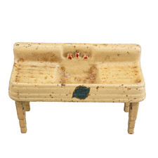 Vintage Arcade 649 Cast Iron Doll House Kitchen Sink 2.75" tall