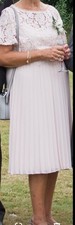 Phase Eight Women’s Ivory Lace Blouson Midi Dress UK 16 Short Sleeve