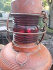  Warsaw NY USA Globe Lantern Embery MFG Co. Railroad Light NO 40 Red Globe — photo 2