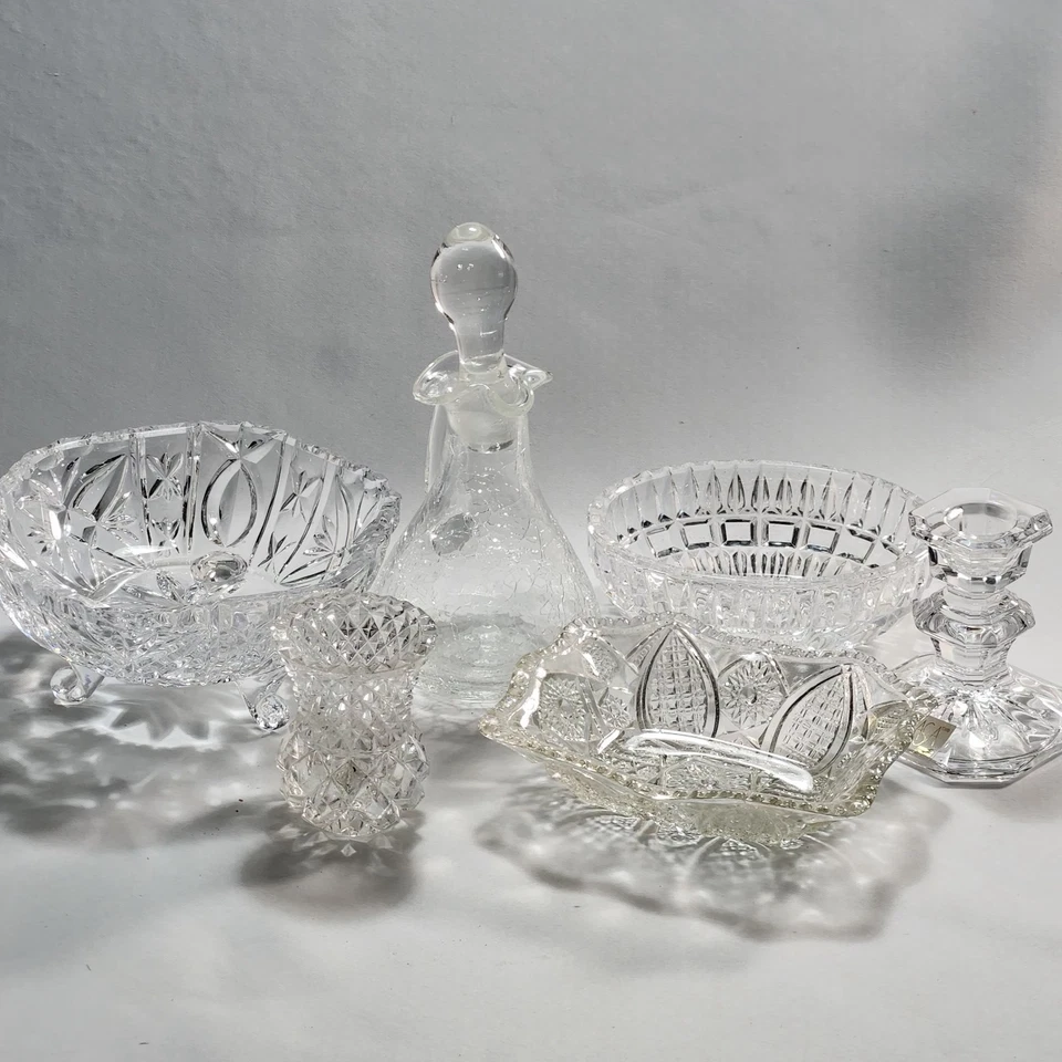 Vintage Brilliant Cut Lead Crystal Glass Set Of 6 Pcs - Image 2 of 4