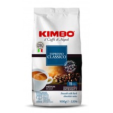 Kimbo Espresso Classico 1kg ganze Kaffeebohnen 1kg, geröstet, Arabica Robusta