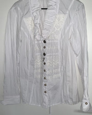 Damen Bluse, 38, weiß mit Stickerei, Country...