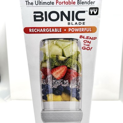 Bionic Blade Blender Portable Cordless Rechargeable 26 oz For Shakes & Smoothies
