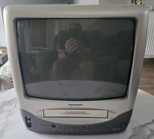 Samsung TI-14B3 CRTV VHS Combo Retro Pantalla para Juegos Probada FUNCIONA