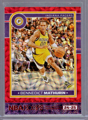 2024-25 Panini Nba Hoops - Bennedict Mathurin #56 Red Scope /49