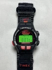 Vintage Timex Ironman Triathlon 50 Lap Digital Watch INDIGLO Mid Size Black/Red