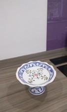 Hand Painted Ceramic Pedestal Cake Stand Plate Display 25cm