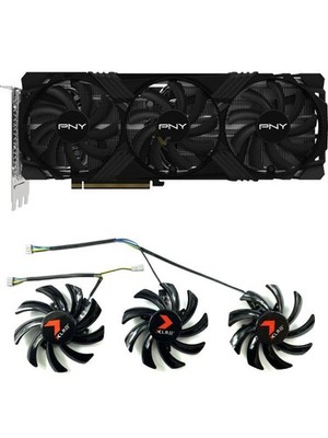 For PNY RTX4070ti 4070tiS VERTO Triple Fan Graphics Card Cooling Fan
