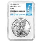 2017 $1 American Silver Eagle NGC MS69 FDI First Label
