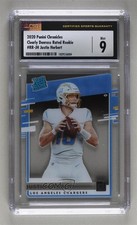 2020 Chronicles Clearly Donruss Rated Rookie Justin Herbert CSG 9 Mint 5sf