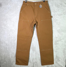 Carhartt B01 BRN USA Made Double Knee Duck Canvas Work Original Fit Pants 32x32