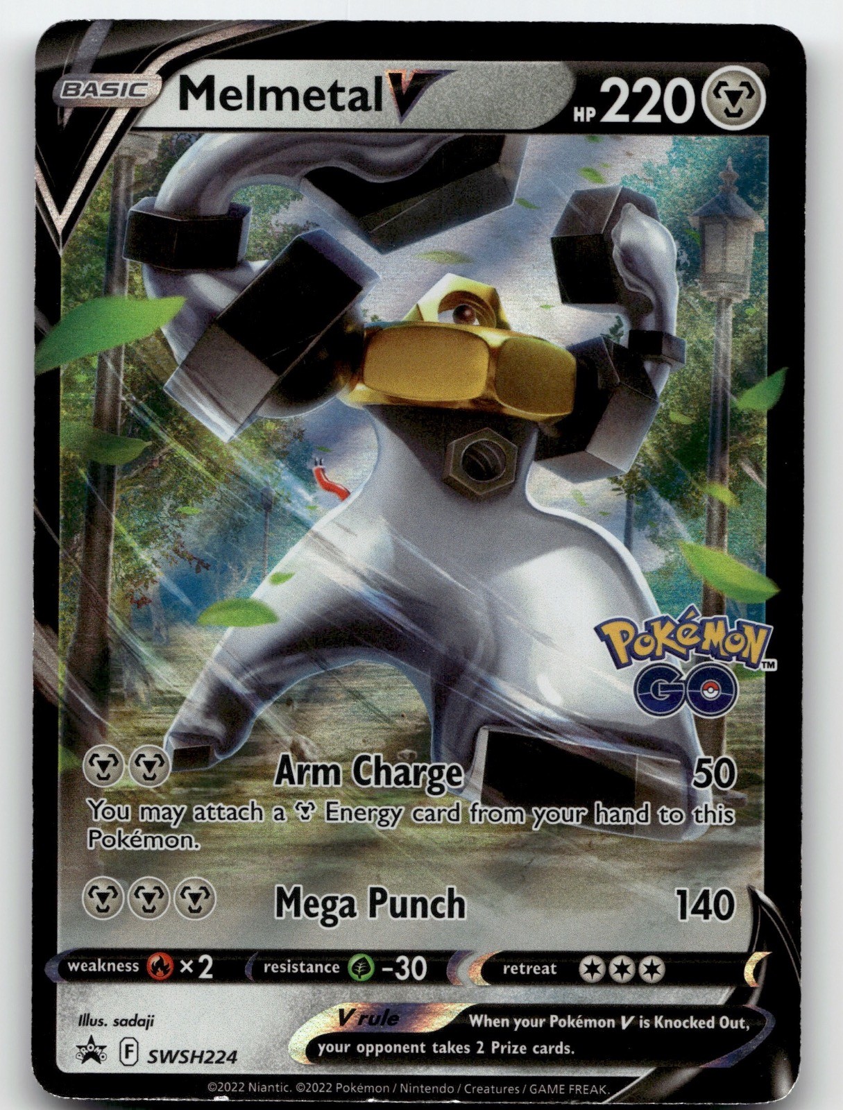 MELMETAL V SWSH224 PROMO SWORD & SHIELD PROMO POKEMON LIGHTLY PLAYED