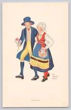 Aina Stenberg Masolle Smaland Dutch Children Ethnic Dress Sweden Postcard