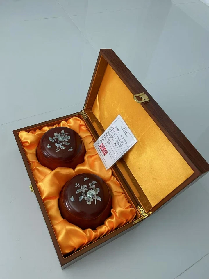 GO game set with agate stones and beautiful wooden box - Image 4 of 4