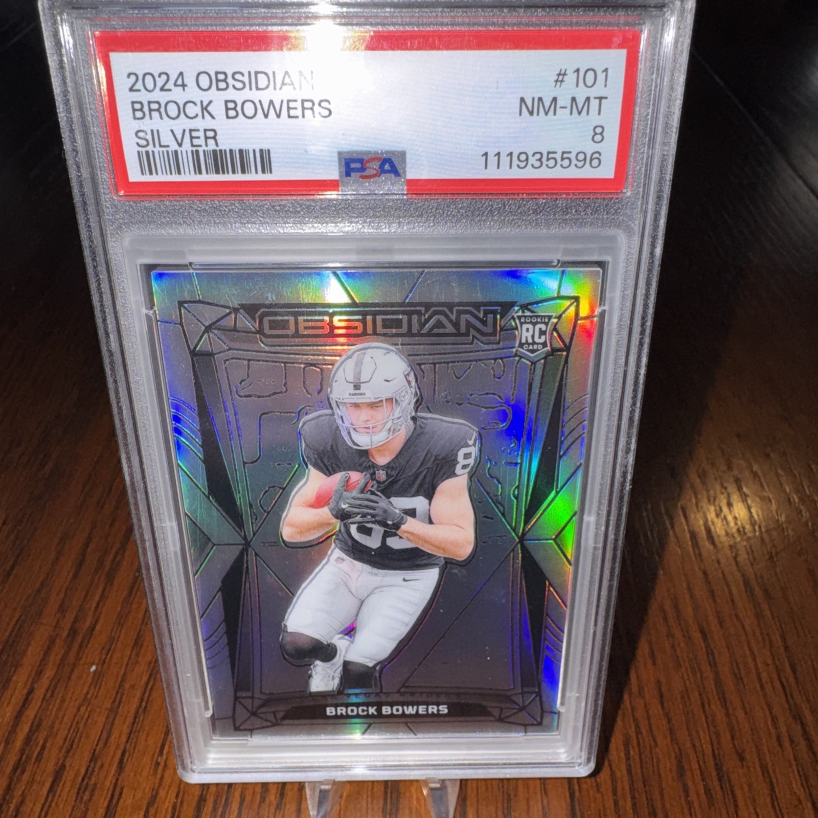 2024 Panini Obsidian - Brock Bowers #101 Silver /75 (RC)
