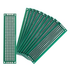 10Pcs Breadboard Solderable Board 80mm x 20mm Green Circuit PCB Board