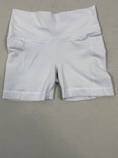 Athleta Girl Right Moves Stash 4 inch Bike Short XL 14 Light Blue EUC