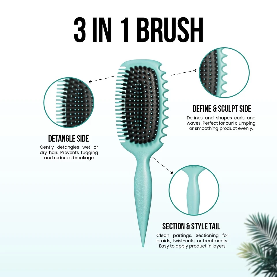 Velvizia Curl Defining Brush  1PC Styling & Shaping Brush for Curly Hair Wet Dry - Image 2 of 4