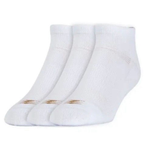 Gold Toe PowerSox Coolmax gepolsterte tief geschnittene Herrensocken 3 Paar weiß Large 9-12 neu - Bild 1 von 2
