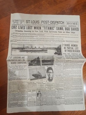 st louis post-dispatch volume 64 number 240 april 16, 1912