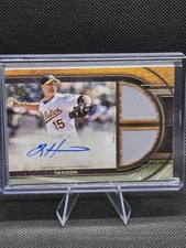 2025 Topps Museum Tim Hudson Single Player Signature Swatches Dual Relic Auto...