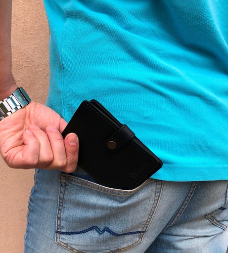 Portefeuille homme en cuir de qualité, portefeuille cuir fait main, cadeau homme - Photo 8/12