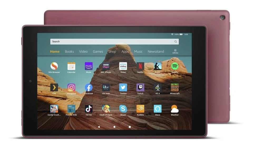 Fire HD 10 Tablet (9th Gen) | 1080p HD Display | 64GB | 10.1 in | Alexa | Plum