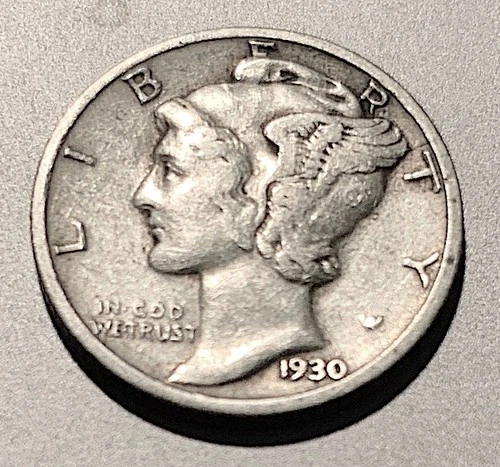 MERCURY DIME 1930-s  Lotsa Good Detail No Damage Plenty Hair+Fasces Lines Ppd US
