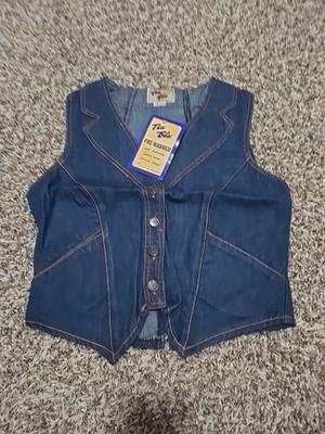 Womans Tru Blu Indigo Denim Vest 100% Cotton Size 10