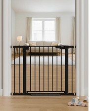 29.7" to 40.6" Wide Pet Dog Gate for Doorways or Stairs Black Pressure Mounted G