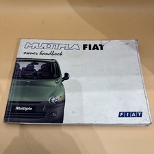 Fiat Multipla Owners Manual Handbook 2002 Genuine