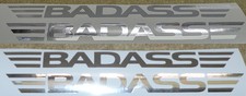 X2 Set Of Modern Badass Hot Rod Gasser Chrome Look Emblem Decal Made In Usa