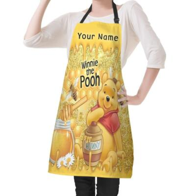 #ad Personalized Never Too Old For Winnie The Pooh Glitter Pooh Bear Apron $21.59