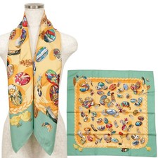 Hermes "Couvee d'Hermes" Carre 90 Silk 100 Scarf Vintage Rare Cleaned