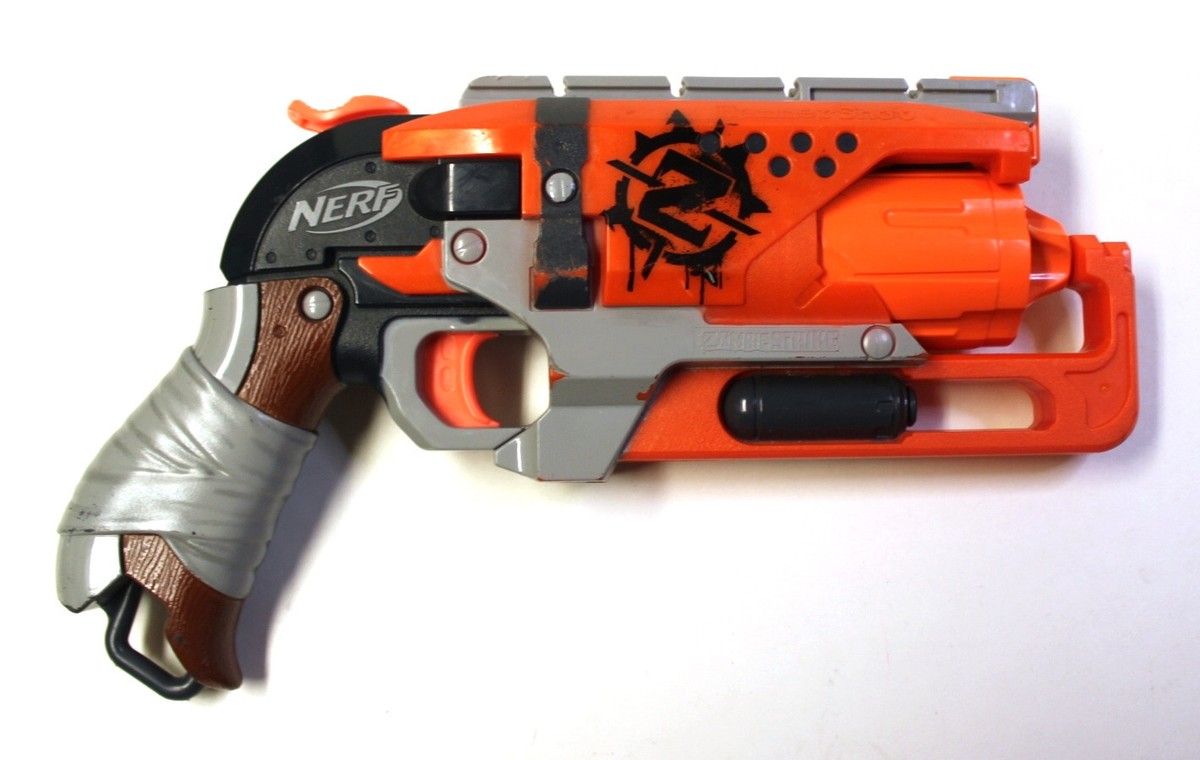NERF Zombie Strike Hammer Shot Foam Dart Revolver Pistol Toy | eBay