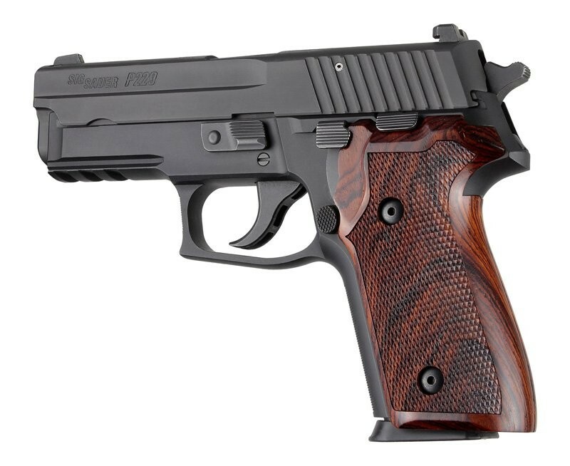 アルタモント SIG SAUER P229 ダークブラウンウッドグリップ Hogue 28811 Sig Sauer P228 P229 Cocobolo Checkered Wood