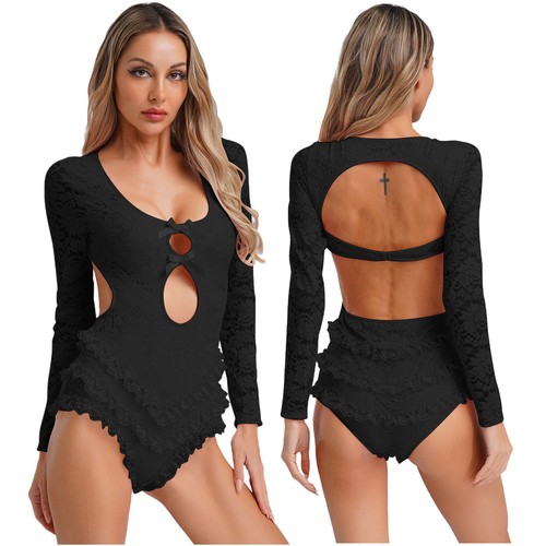 Mujeres Body Espalda Sin Espalda Mamelucos Escote Mono Ropa Interior Sumergida Sexy - Imagen 24 de 55