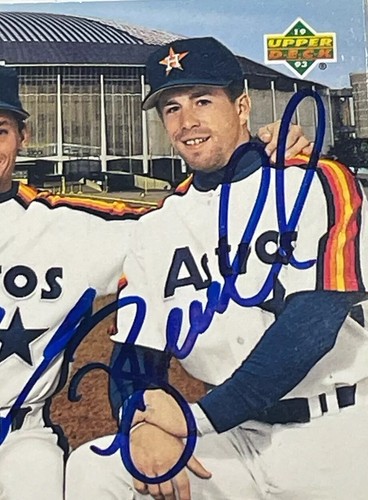 Astros HOF Jeff Bagwell /Craig Biggio +Doug Drabek Signed Autographs #495 Card🌟 - Picture 5 of 5