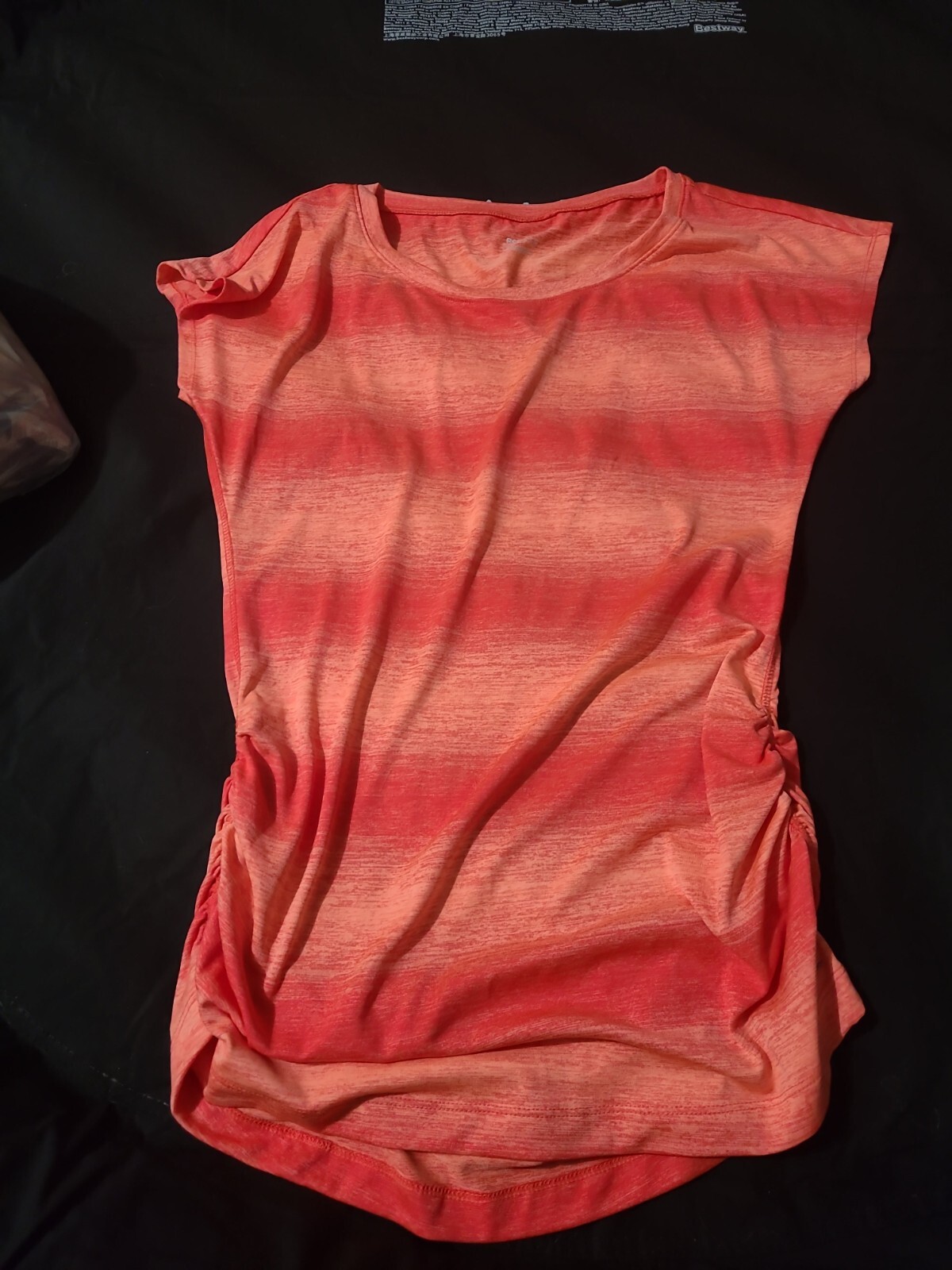 Reebok Womens Pink Athletic WorkOut Short Sleeve Top Shirt Size L eBay