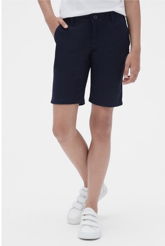 Gap Kids Girl's Uniform Bermuda Shorts With Gap Shield Size 6 Navy - Picture 3 of 6