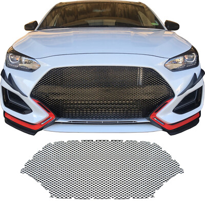 CCG GLOSS BLACK PRECUT MESH GRILL INSERT FOR A 2019-22 HYUNDAI VELOSTER N GRILLE