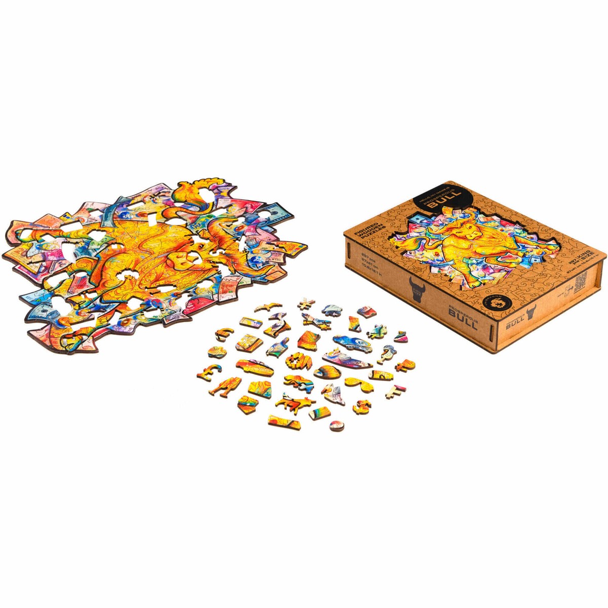 Unidragon Jigsaw Puzzle Prosperous Bull Unique Wooden | eBay
