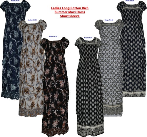 Ladies Long Cotton Rich Summer Maxi 