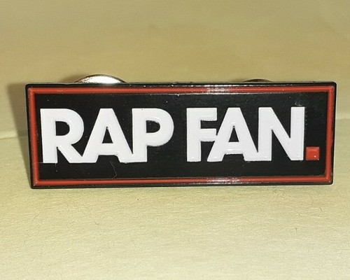 RARE RAP FAN White Lapel Hat Pin Hip 