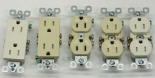 27-Legrand Pass  Seymour Assorted Outlets 15A 125V Light Almond  Ivory