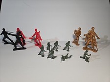 Lot of 78 Mini Army Military Green Mini Plastic Toy Soldiers 3 Greenbrier 4 Ninj